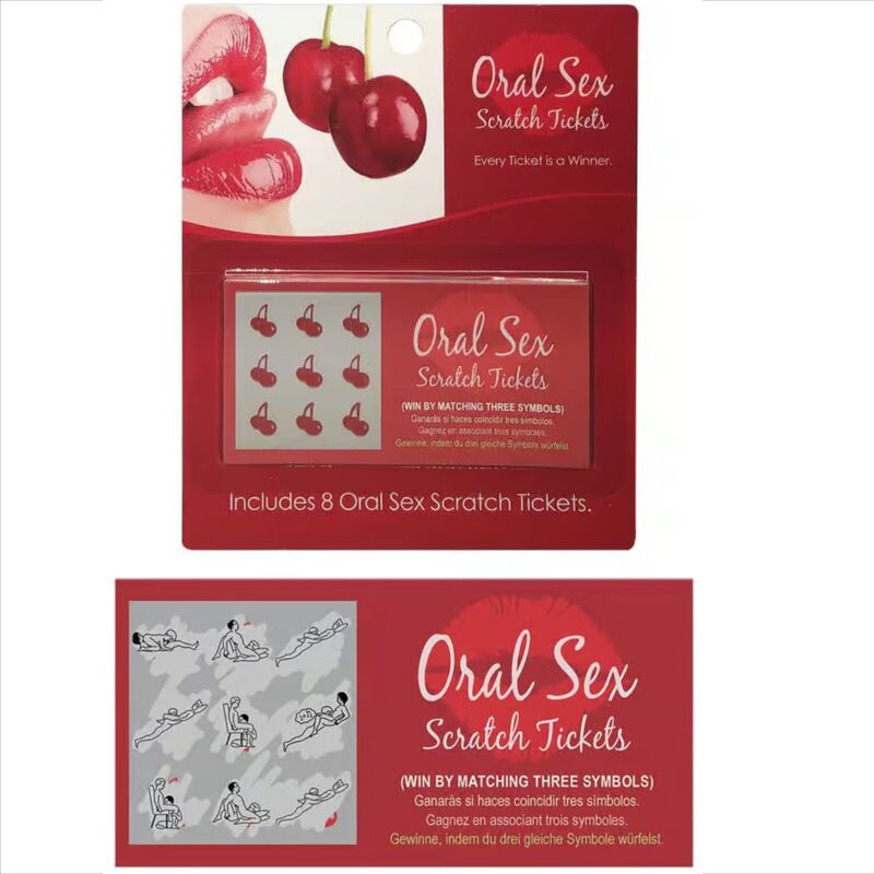 Jeu Coquin Tickets à Gratter Sexe Oral 8 Aventures Mixtes - Kheper Games
