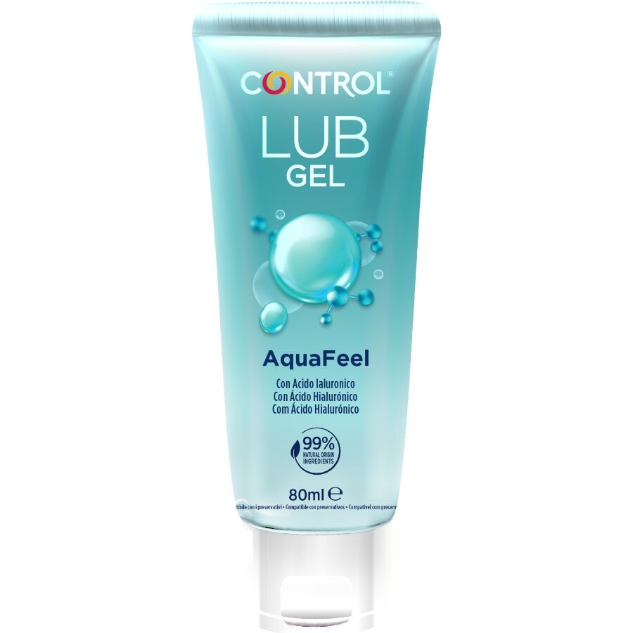 Lubrifiant Eau AquaFeel Acide Hyaluronique Hydratant 80 ml - Control