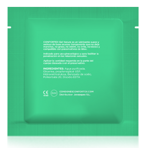 Lubrifiant Gel Nature Unidose à Base d'Eau 6ml - Confortex