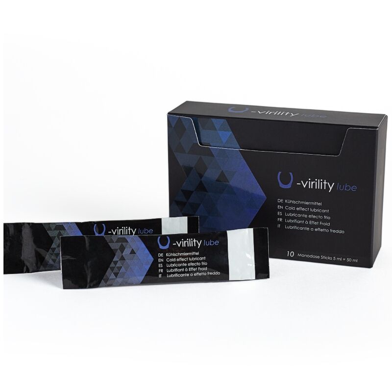 Lubrifiant Intime Effet Froid U-Virility Base Eau 10 Sachets Unidoses - 500Cosmetics
