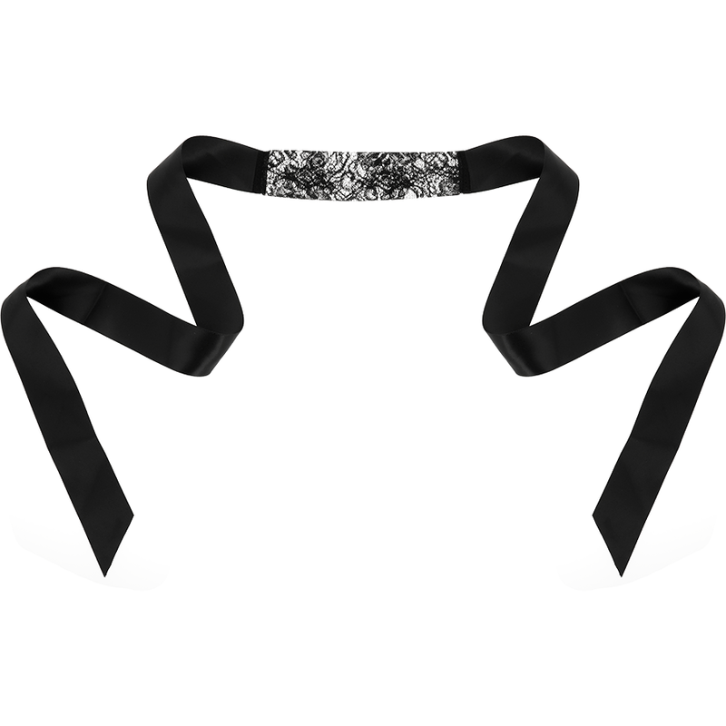Masque BDSM Dentelle Noir Ruban Réglable Chic Desire - Coquette