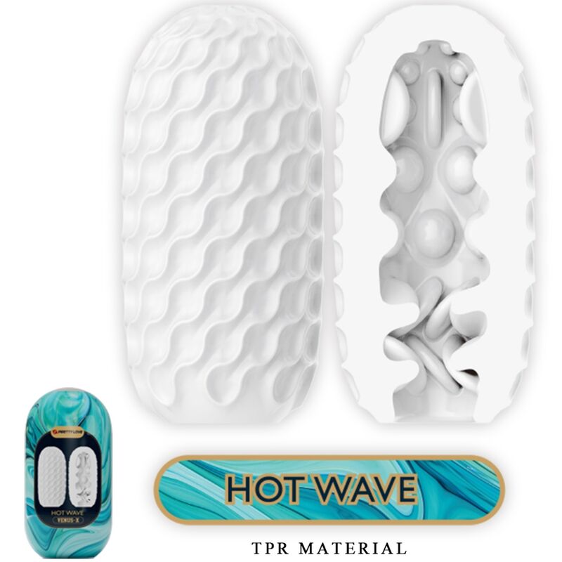 Masturbateur Homme Hot Wave Réversible 3 Tunnels Extensible - Pretty Love