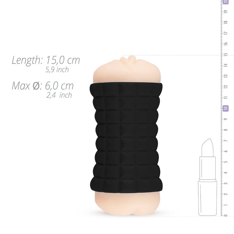 Masturbateur Masculin Double Gumy Vagin et Anus Silicone Souple - Womanvibe