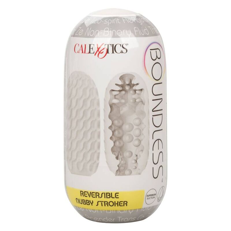 Masturbateur Réversible Nubby Texturé Extrémité Fermée Étui Inclus - CalExotics