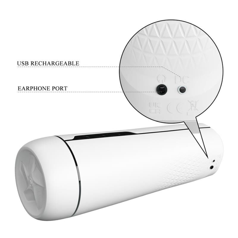 Masturbateur Vibrant Sienna Aspiration Chauffant 12 Vibrations USB - Pretty Love