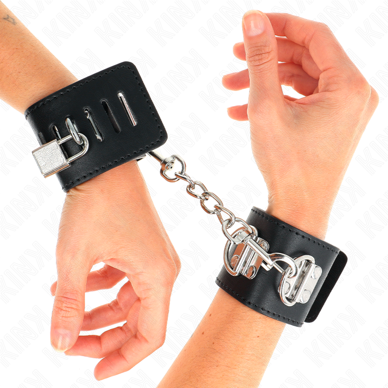 Menottes BDSM Appui-Poignets Multipositions Cadenas Ajustables - Kink