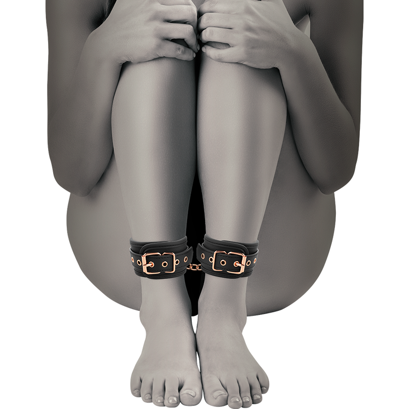 Menottes BDSM Chevilles Cuir Vegan Néoprène Réglables Sans Nickel - Coquette