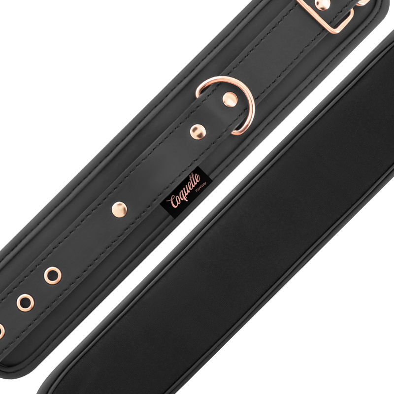 Menottes BDSM Chevilles Cuir Vegan Néoprène Réglables Sans Nickel - Coquette