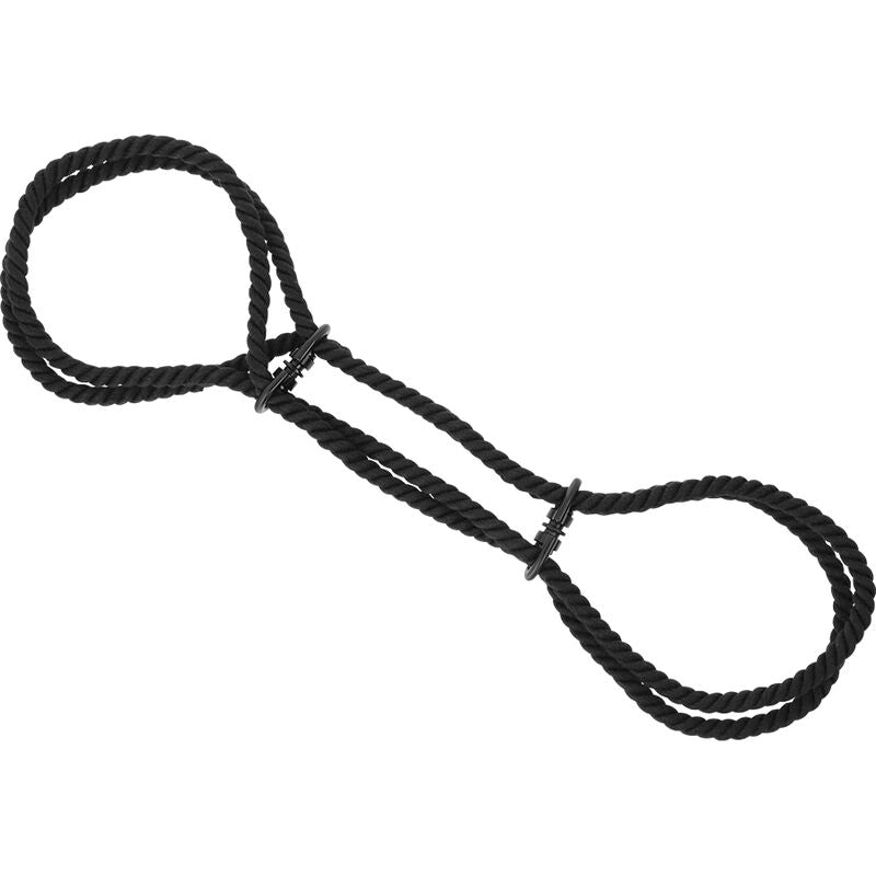 Menottes BDSM Corde Coton Style Japonais Poignets ou Chevilles - Darkness