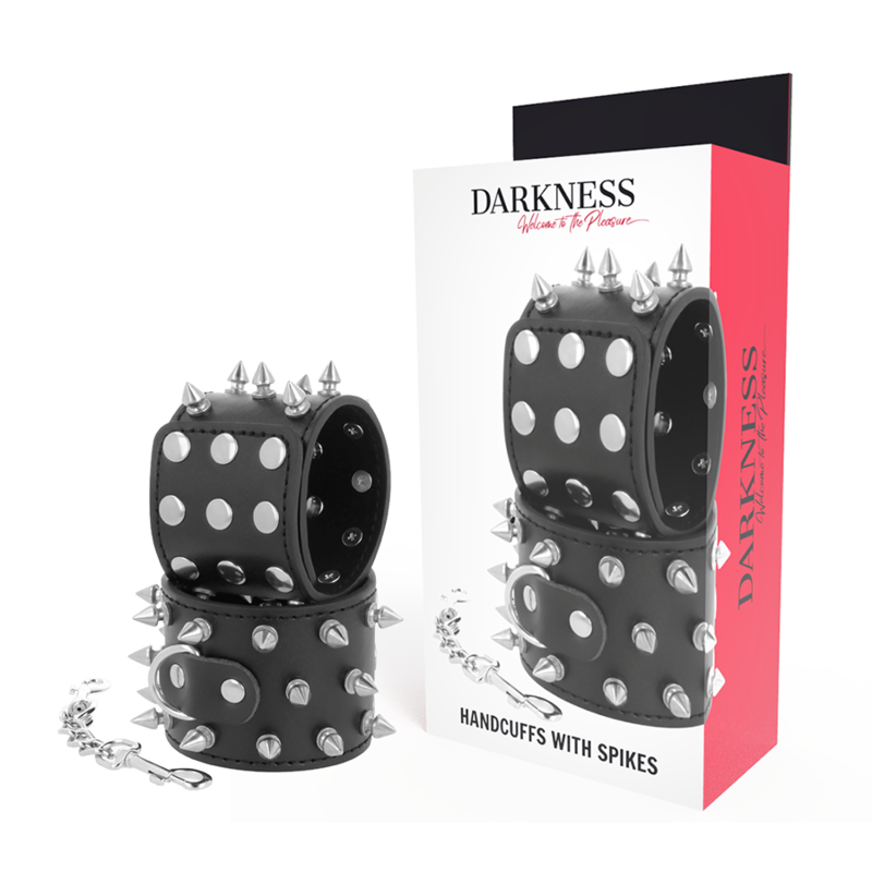 Menottes BDSM à Pointes Skulls and Bones Réglables Poignets et Chevilles - Darkness