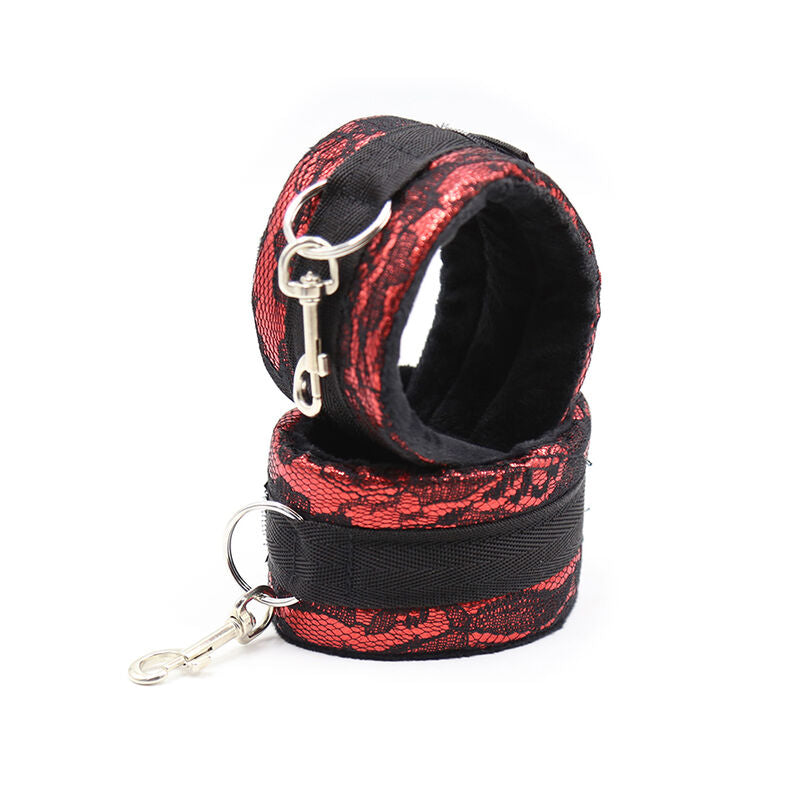 Menottes BDSM Velours Doublé Ruban Nylon Ajustable Taille Unique - Ohmama