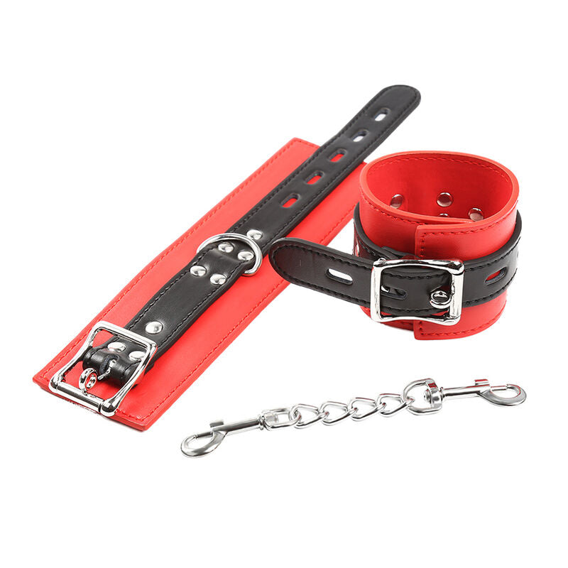 Menottes BDSM Verrouillables Poignets Ajustables Chaîne Métal - Ohmama