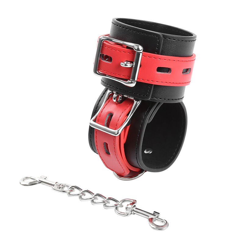 Menottes de Poignet BDSM Boucle de Verrouillage Ajustables Simili Cuir - Ohmama