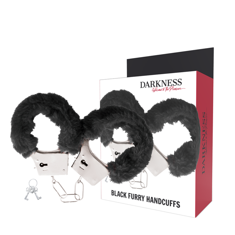 Menottes Métal Doublées - Chaîne et Clés incluses - Darkness