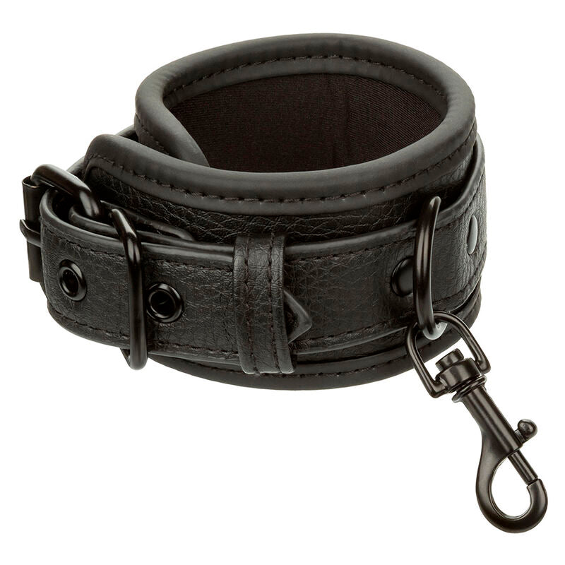 Menottes Poignets Cuir Nocturnal Réglables à Boucle Chaîne Métal - CalExotics