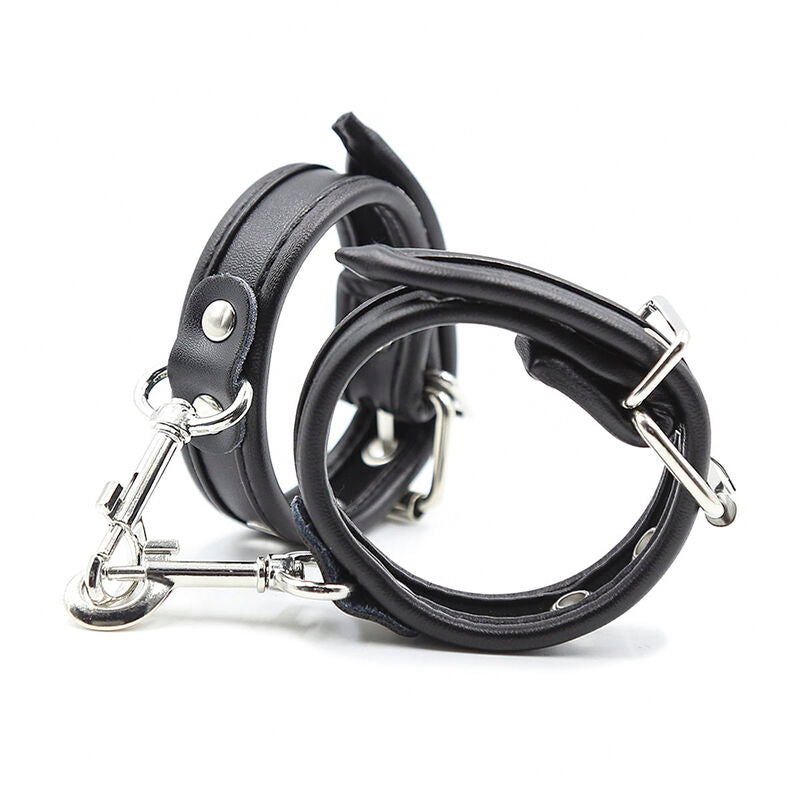 Menottes Poignets Cuir Réglables BDSM Taille Unique - Ohmama