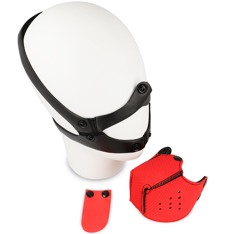 Muselière Masque Chien BDSM Réglable 4 Positions - Ohmama Fetish