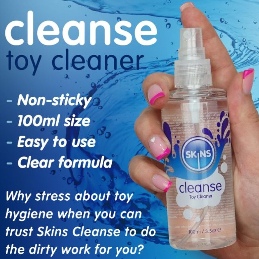 Nettoyant Cleanse pour Sextoys Spray 100 ml Antiadhésif - Skins