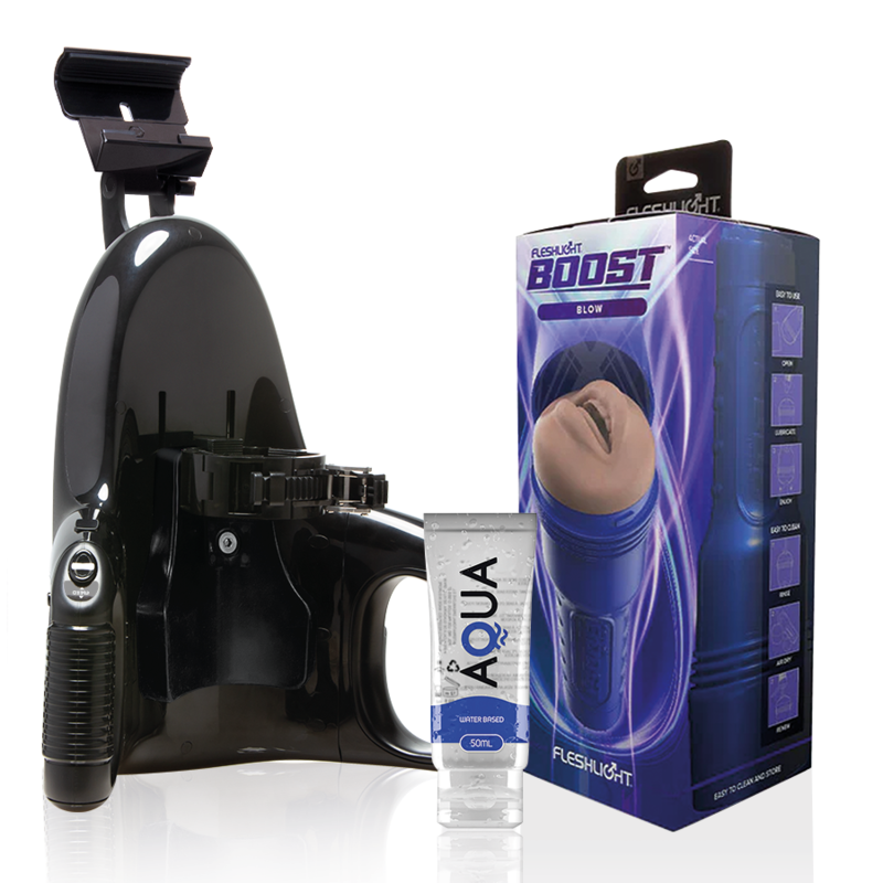 Pack Masturbateur Blow Bouche Réaliste + Launch + Lubrifiant - Fleshlight
