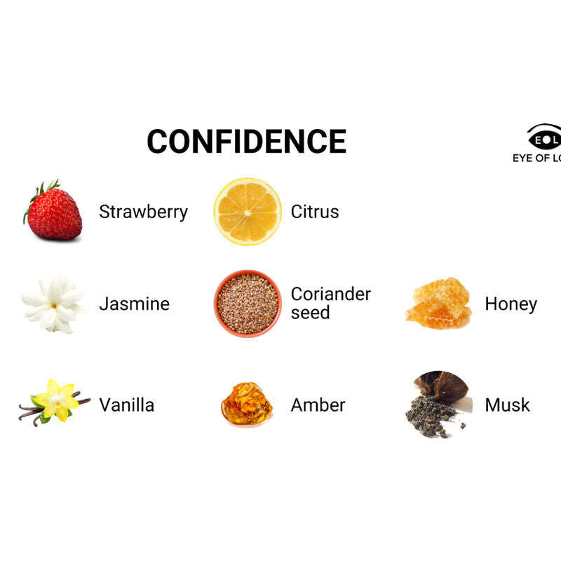 Parfum aux Phéromones Confidence Notes Musquées Vanille 10 ml - Eye Of Love