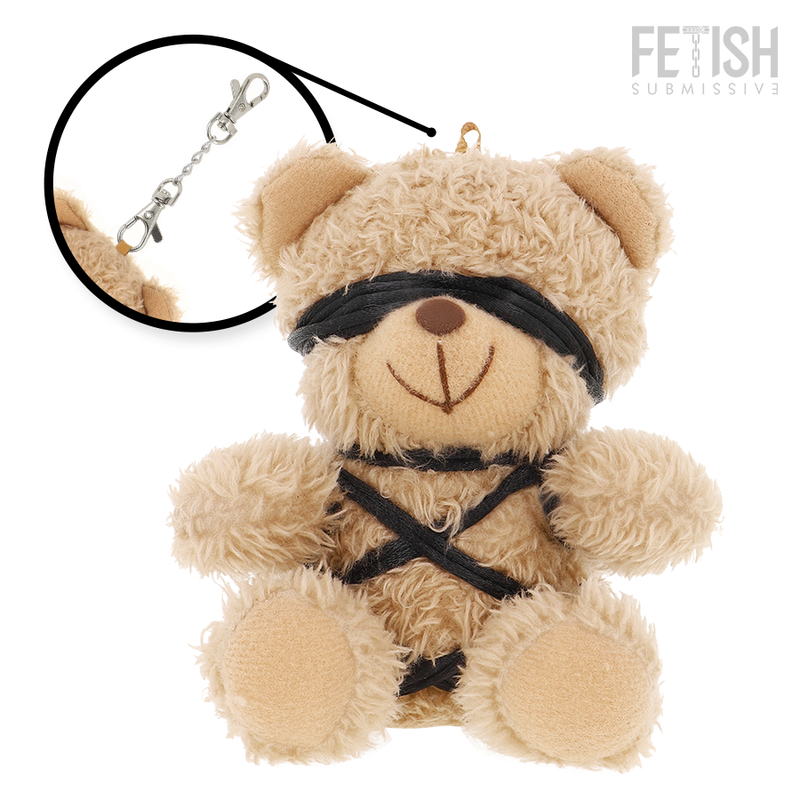 Peluche BDSM Winnie Teddy Bear Harnais Cuir et Dentelle - Fetish Submissive