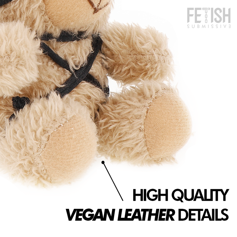 Peluche BDSM Winnie Teddy Bear Harnais Cuir et Dentelle - Fetish Submissive