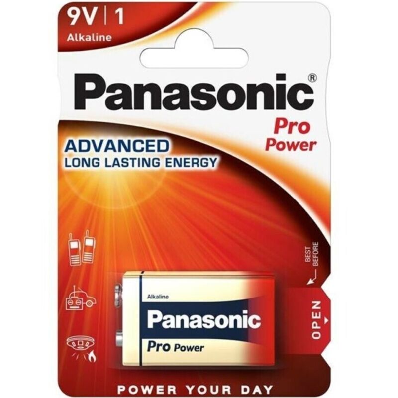 Pile Alcaline 9V LR61 Pro Power Haute Performance - Panasonic