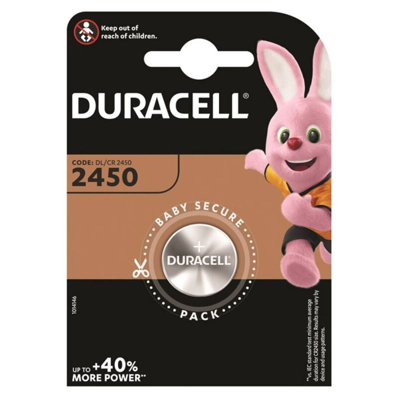 Pile Bouton Lithium CR2450 3V Longue Durée 1 Unité - Duracell