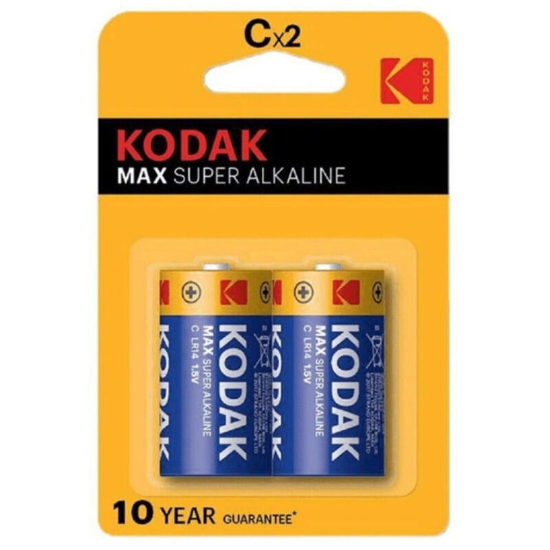 Piles Alcalines Max C LR14 1,5V Lot de 2 - Kodak