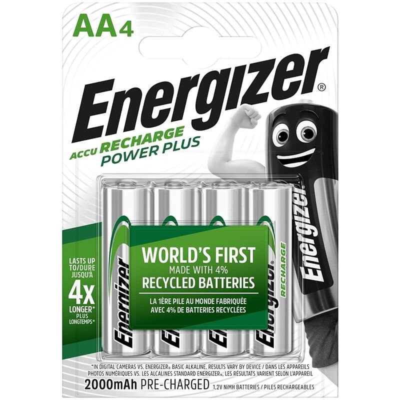 Piles Rechargeables AA Recharge Power Plus 2000mAh Lot de 4 - Energizer