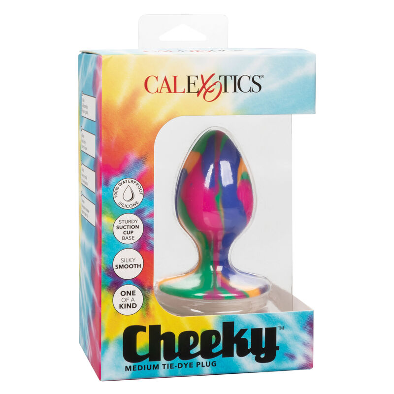 Plug Anal Cheeky Tie-Dye Silicone Base Ventouse Taille Moyenne - CalExotics
