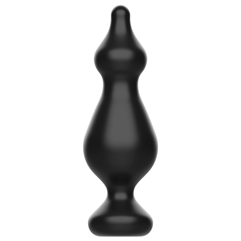 Plug Anal Débutant Silicone Diamètre Progressif 13,6 cm Noir - Addicted Toys