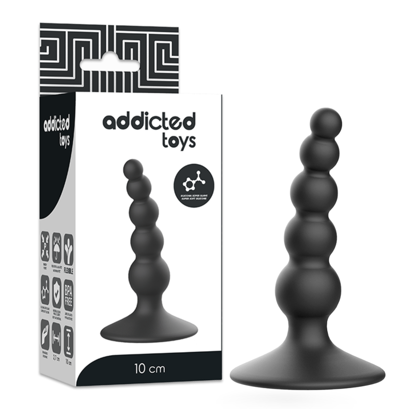 Plug Anal Débutant Silicone Souple Base Évasée 10 cm - Addicted Toys
