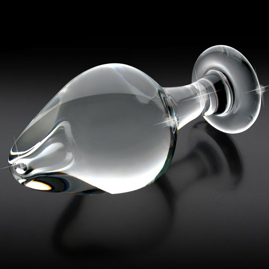 Plug Anal en Verre Soufflé N.25 Thermosensible Fait Main - Icicles