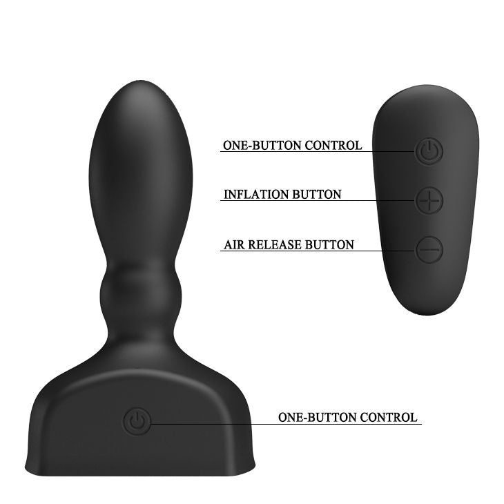 Plug Anal Gonflable Vibrant Marriel Prostate 12 Modes Rechargeable - Pretty Love