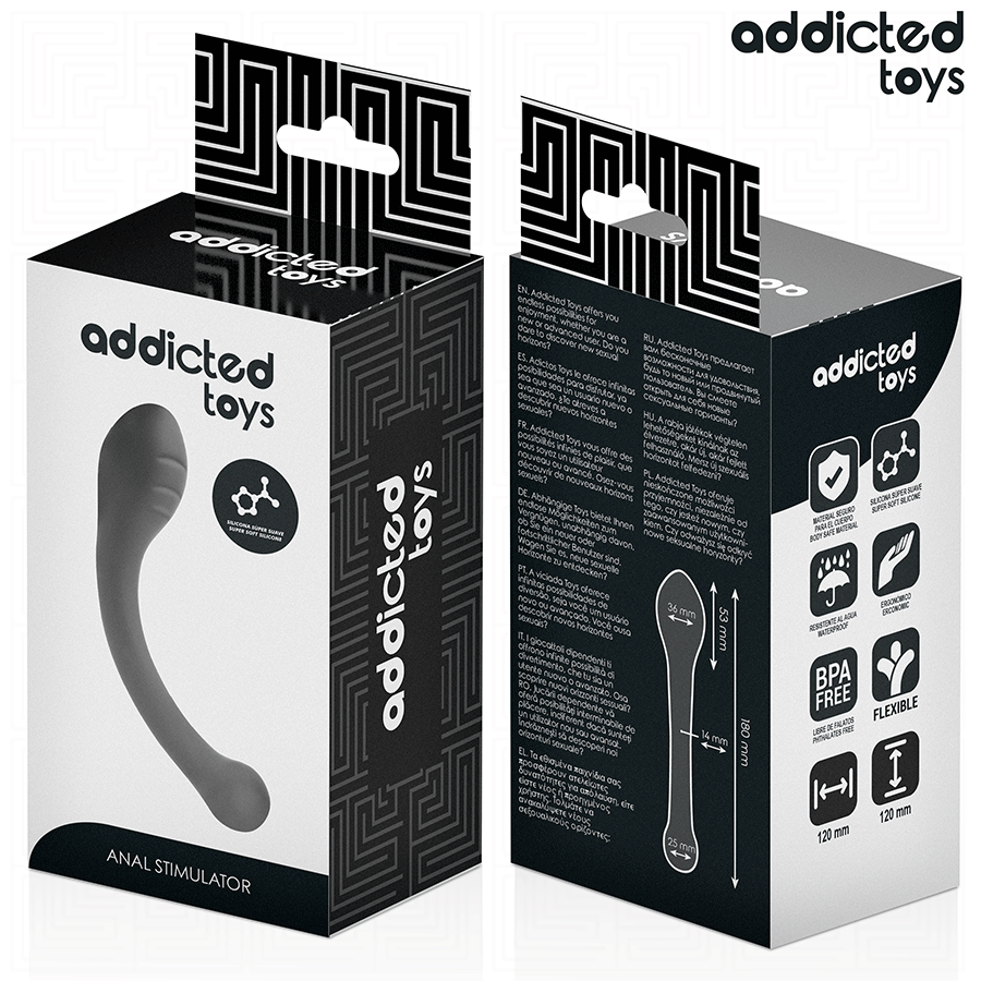 Plug Anal Progressif 18 cm Silicone Épaisseur Évolutive - Addicted Toys