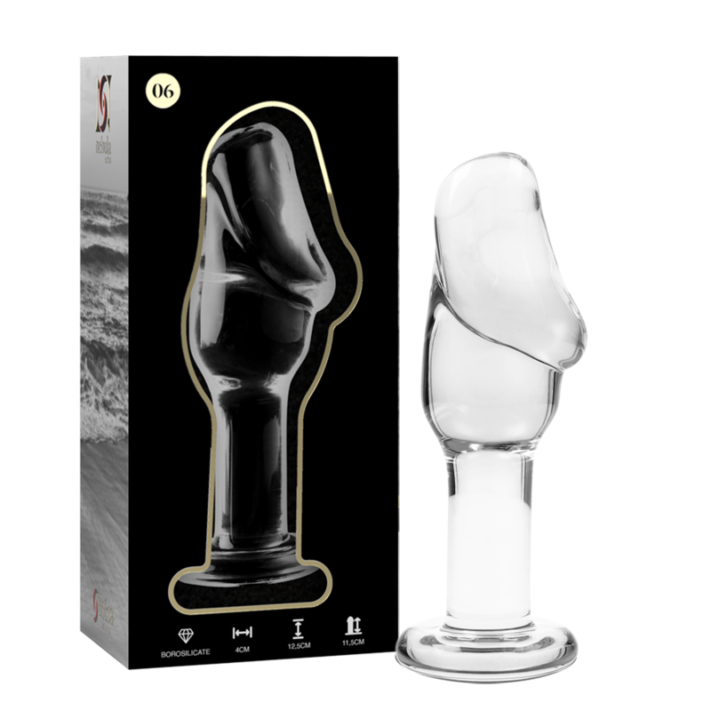 Plug Anal Verre Borosilicate Modèle 6 Base Large 12,5 cm - Nebula Series By Ibiza