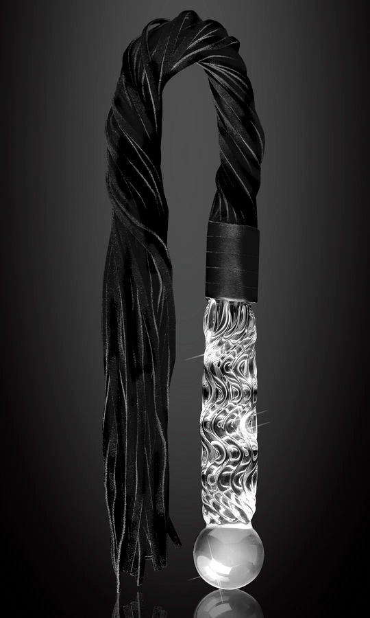 Plug Anal Verre Soufflé N.38 avec Queue Thermique 17 cm - Icicles