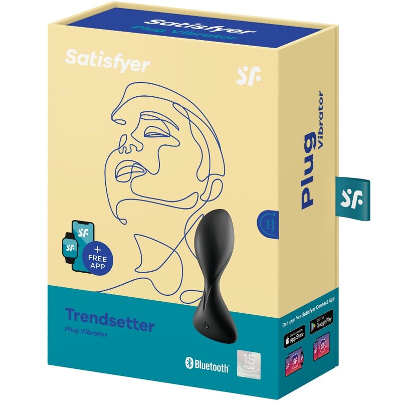 Plug Anal Vibrant Connecté Trendsetter Silicone App 2 Coloris - Satisfyer