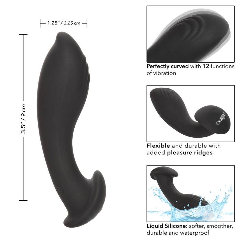 Plug Anal Vibrant Flexible Eclipse Silicone 12 Modes Nervuré - CalExotics