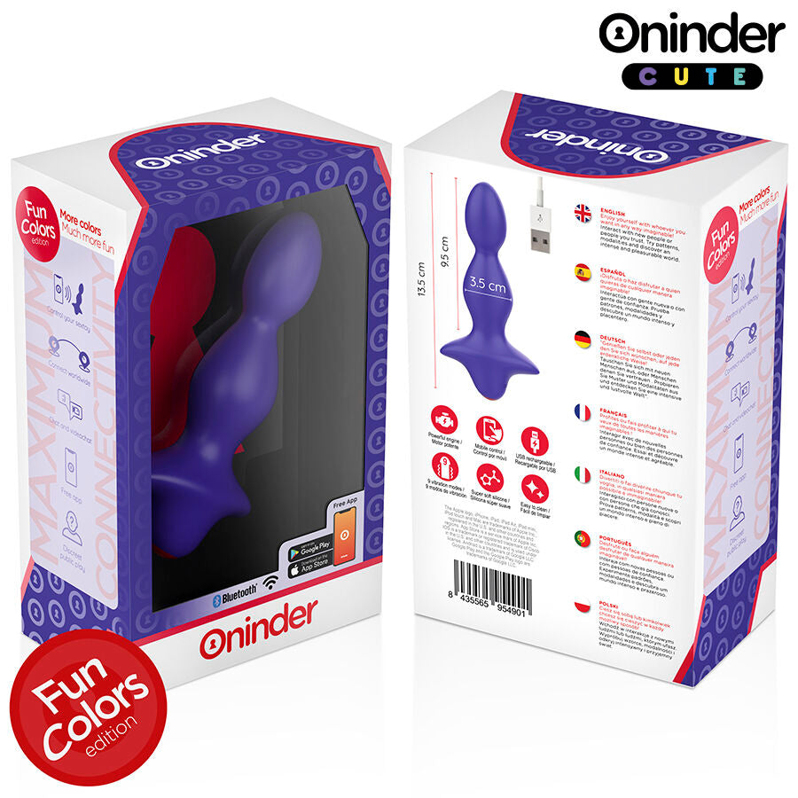 Plug Anal Vibrant Love Butt 9 Modes Connecté Application - Oninder