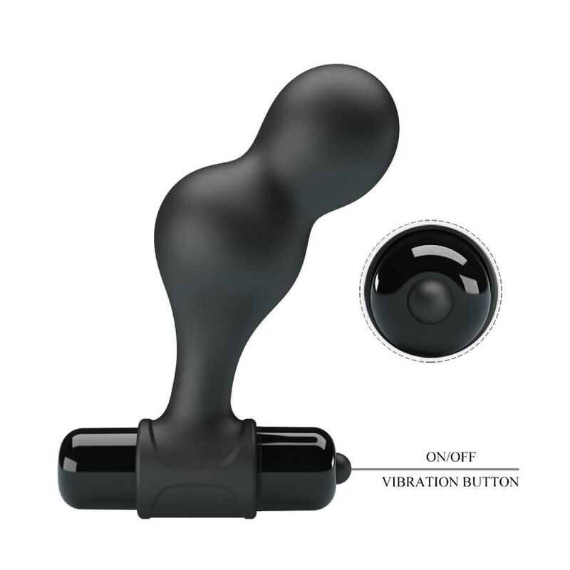 Plug Anal Vibrant Silicone 10 Modes Col Étroit Noir - Mr Play