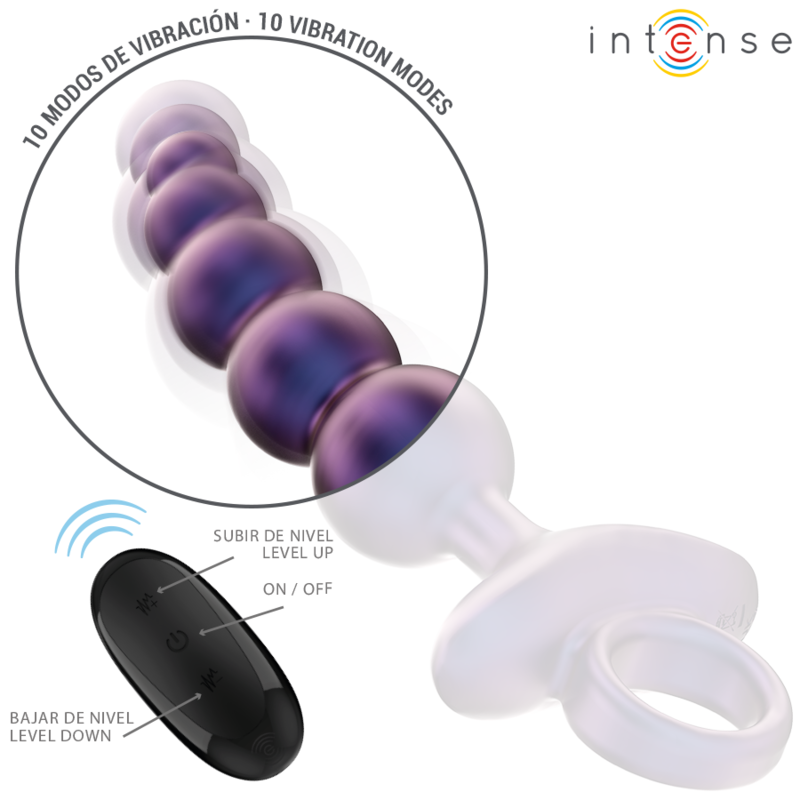 Plug Anal Vibrant Tito Modèle 3 Télécommande 10 Modes Rechargeable - Intense
