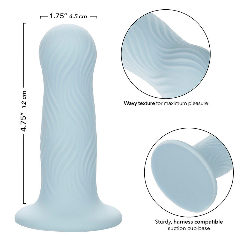 Plug Anal Wave Rider Texture Ondulée Base Ventouse Silicone - CalExotics