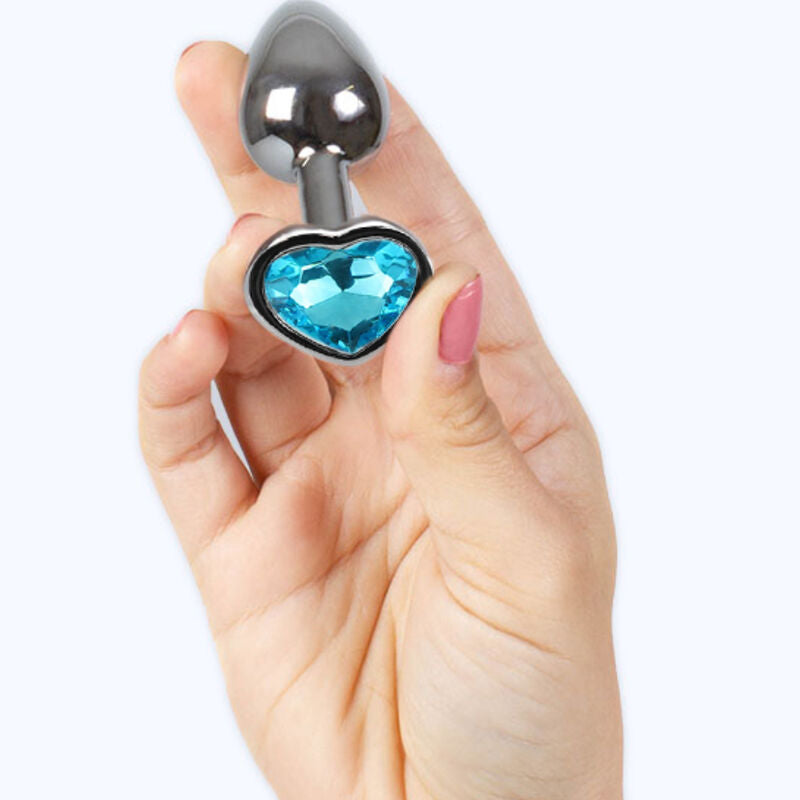 Plug Bijou Anal Coeur Métal Poli Conique 7 cm - Secretplay