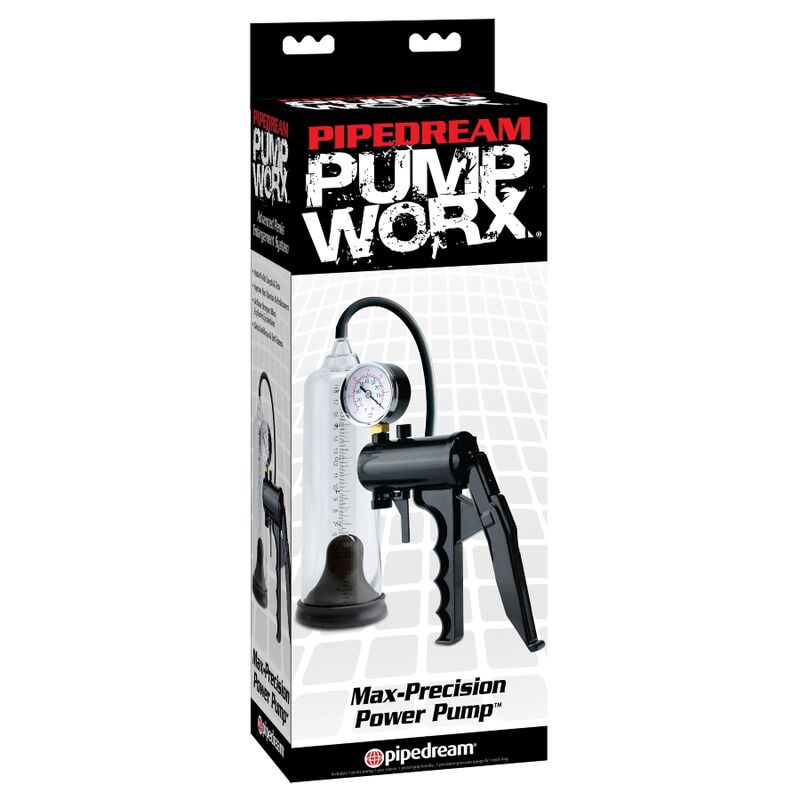 Pompe à Pénis Max-Precision Manomètre Gâchette Cockring Inclus - Pump Worx