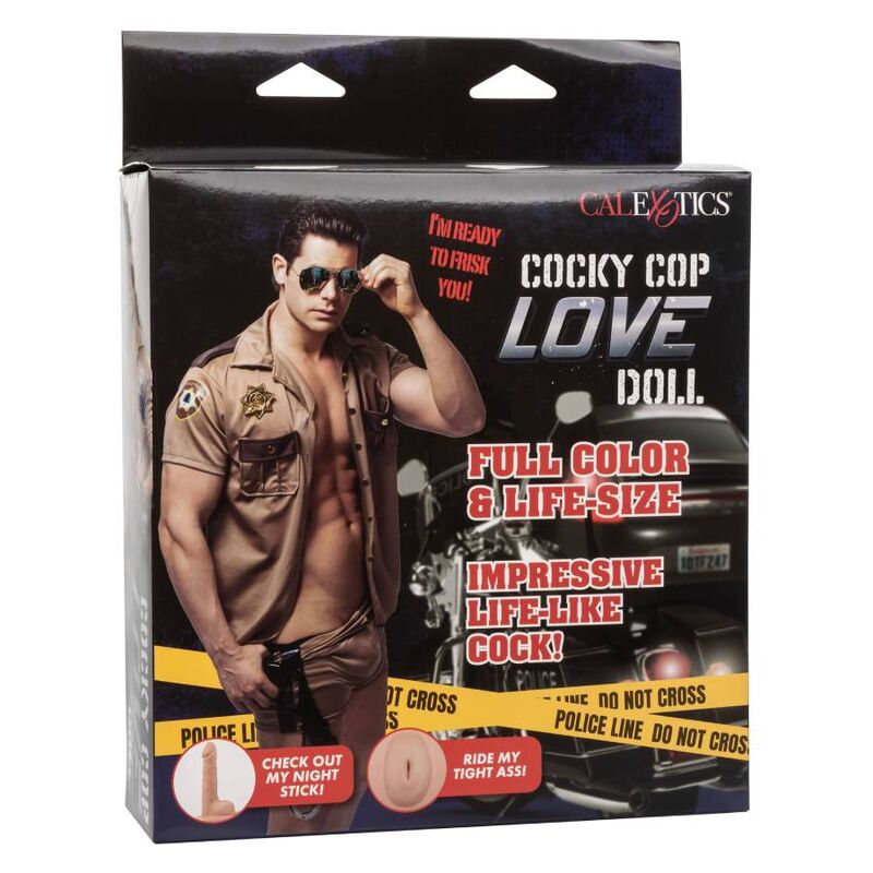 Poupée Gonflable Masculine Cocky Cop Réaliste 2 Orifices - CalExotics