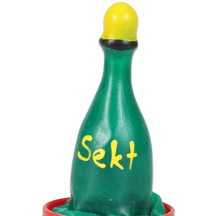 Préservatif Fantaisie Champagne Peint à la Main Latex Naturel - Condomerie