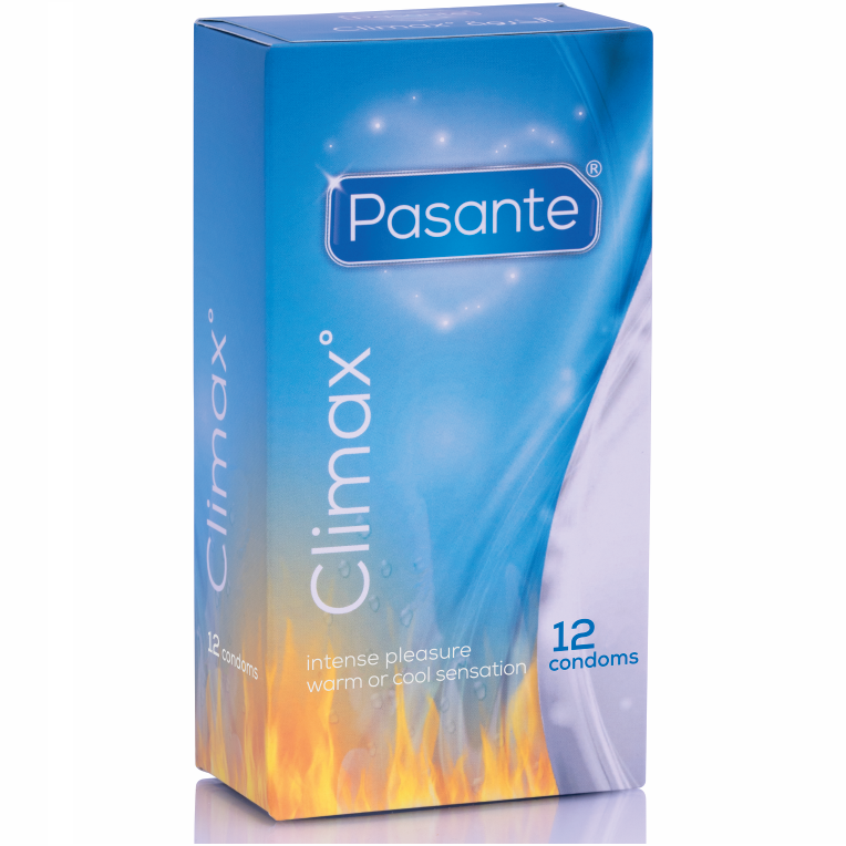 Préservatifs Climax Effet Chaud et Froid Nervurés 12 Unités - Pasante