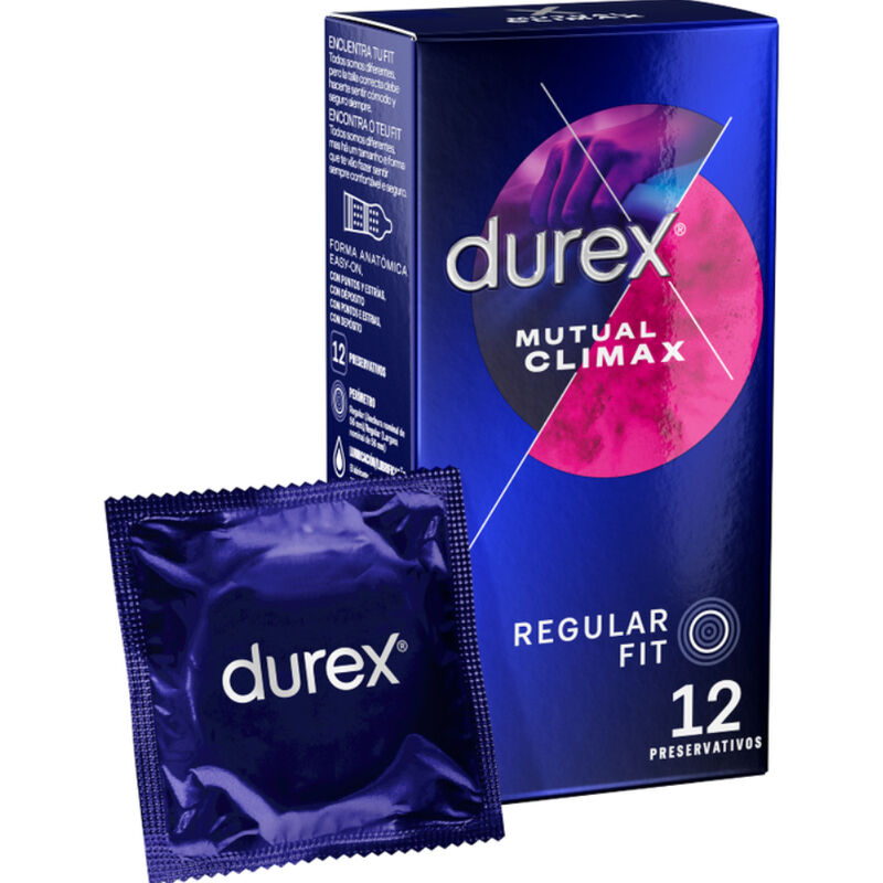 Préservatifs Climax Mutuo Pointes Rainures Lubrifiant Retardant 12 Unités - Durex